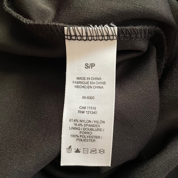 Dynamite Black Eyelet Lace Inset Mesh Bodycon Dress Sz S - Picture 8 of 8